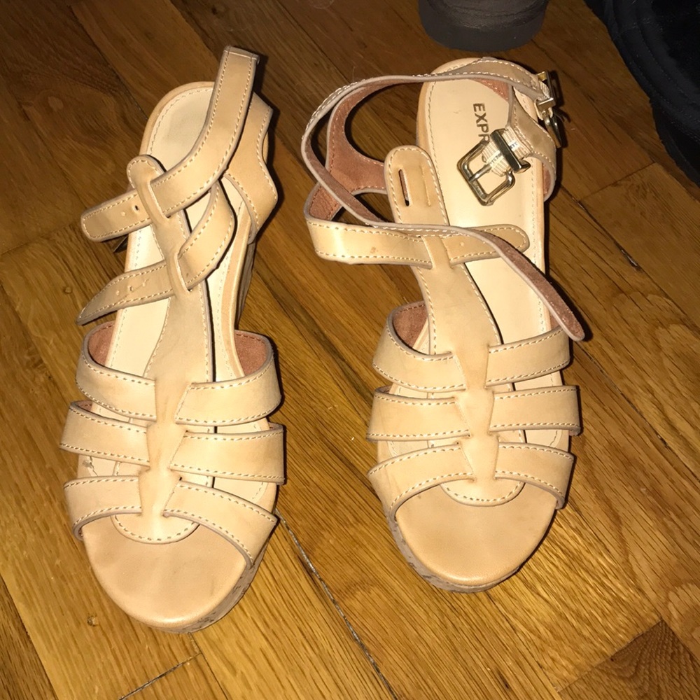 Strappy wedges